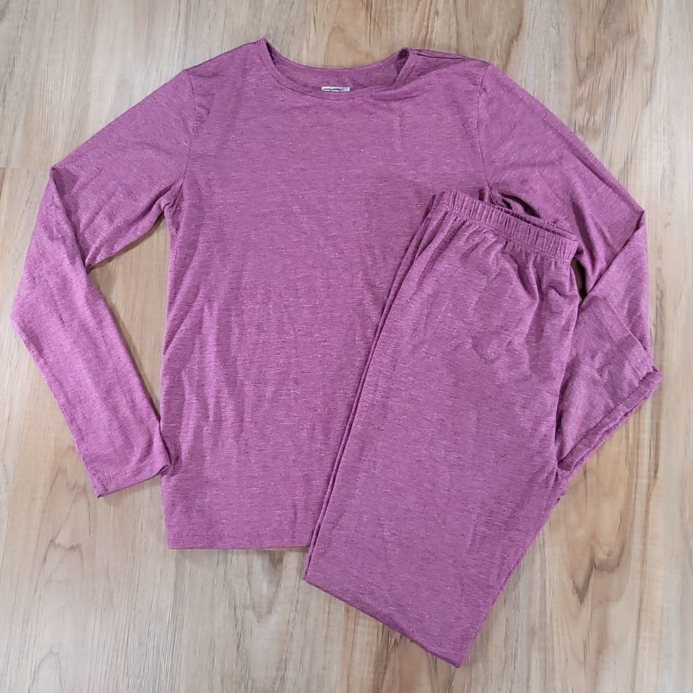 🧚♂️32 Degrees Maroon Heathered Long Sleeve Thermal Set XLarge